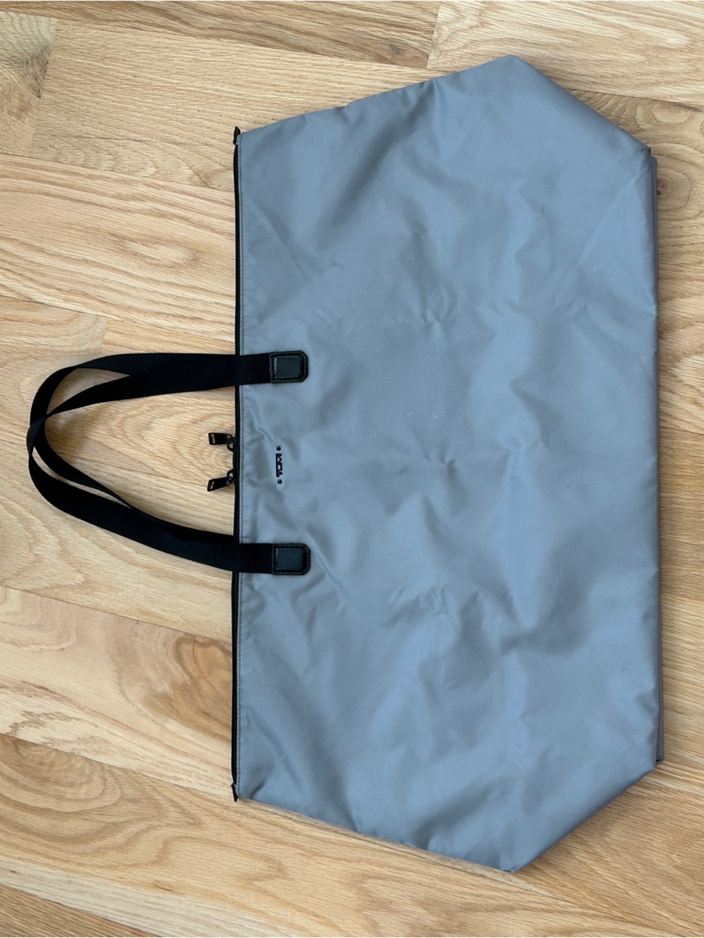 Tumi Voyageur Just in Case Packable Zippered Nylon Tote with Storage Pouch Grey